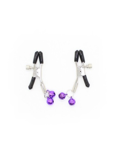 OHMAMA FETISH - NIPPLE Clamps WITH LILAC BELL