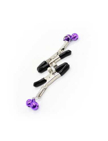 OHMAMA FETISH - NIPPLE Clamps WITH LILAC BELL
