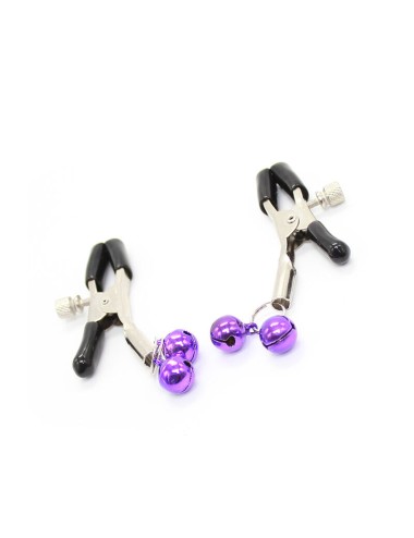 OHMAMA FETISH - NIPPLE Clamps WITH LILAC BELL
