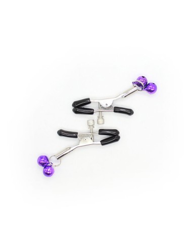 OHMAMA FETISH - NIPPLE Clamps WITH LILAC BELL