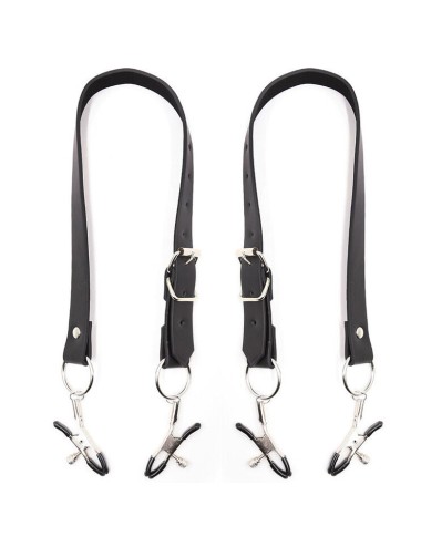 OHMAMA FETISH - CLITORIS CLAMPS WITH LEG STRAPS