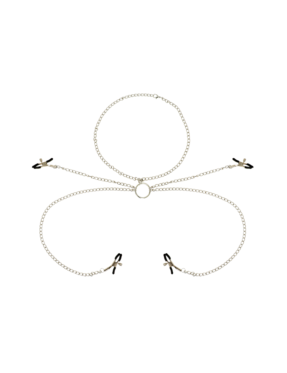 OHMAMA FETISH 4 NIPPLE CLAMPS WITH CHAIN NECKLACE OHMAMA FETISH 4 NIPPLE CLAMPS WITH CHAIN NECKLACE