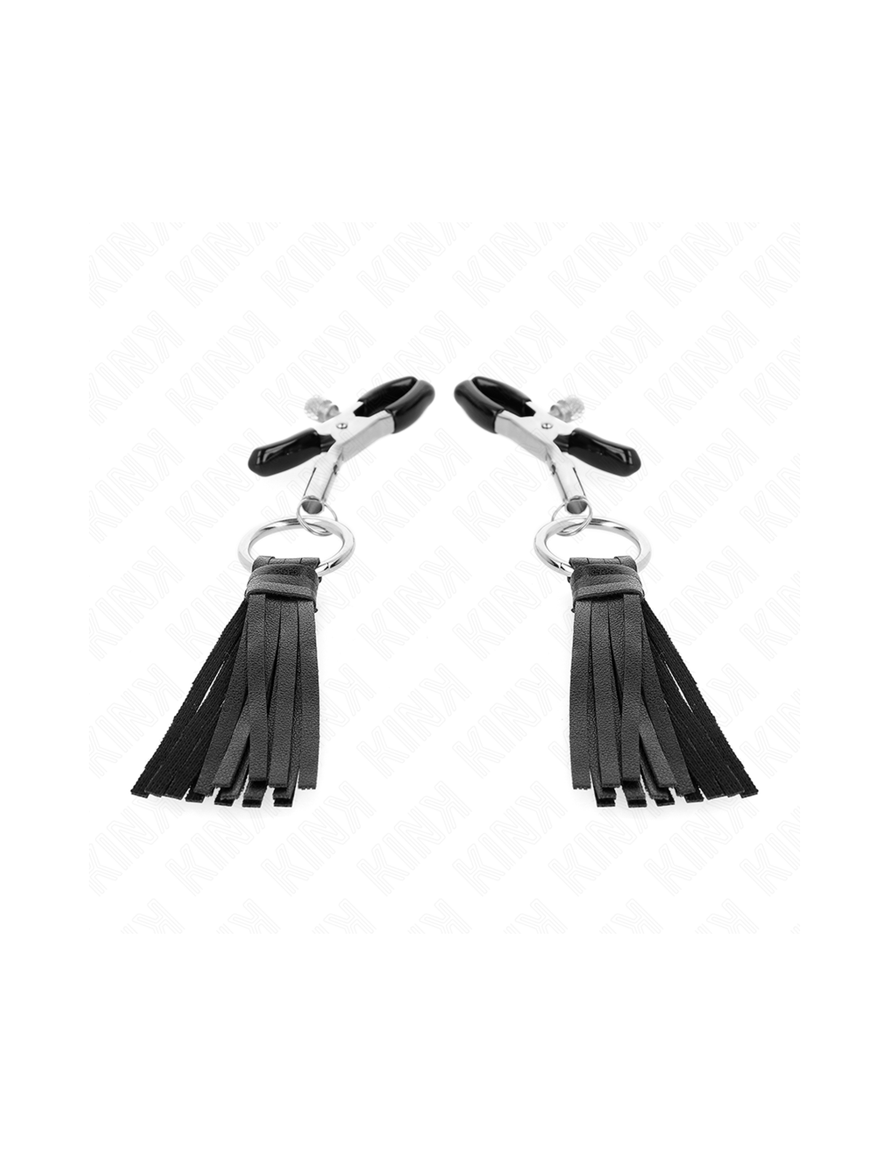 KINK - LEATHERETTE TASSEL NIPPLE CLAMPS 6 CM