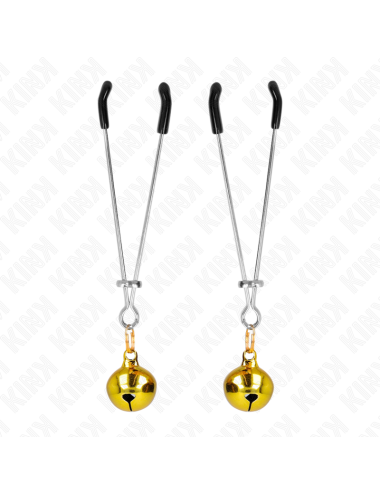 KINK - THIN BELL NIPPLE CLAMPS GOLD 7 CM