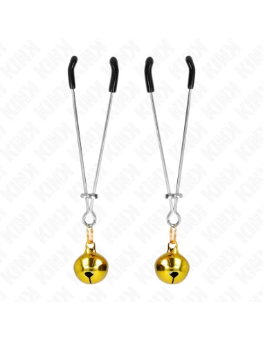 KINK - THIN BELL NIPPLE CLAMPS GOLD 7 CM