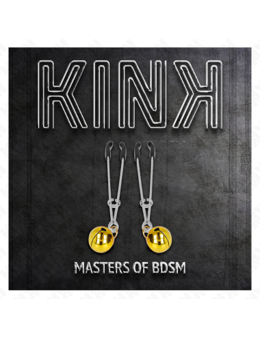 KINK - THIN BELL NIPPLE CLAMPS GOLD 7 CM