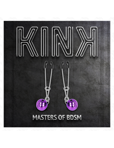 KINK - THIN BELL NIPPLE CLAMPS PURPLE 7 CM