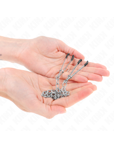KINK - THIN NIPPLE CLAMPS WITH THICK CHAIN 30 CM