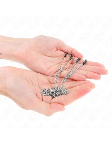 KINK - THIN NIPPLE CLAMPS WITH THICK CHAIN 30 CM