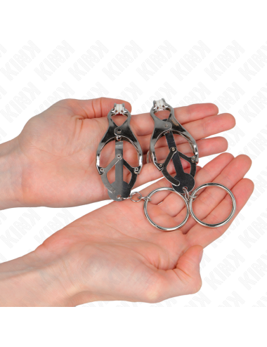 KINK - O-RING JAPANESE CLOVER NIPPLE CLAMPS SILVER