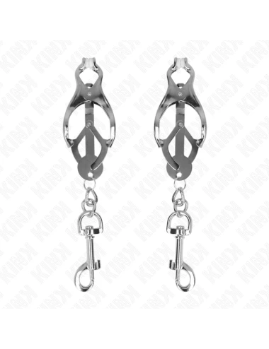 KINK - JAPANESE CLOVER NIPPLE CLAMPS WITH HOOKS SILVER