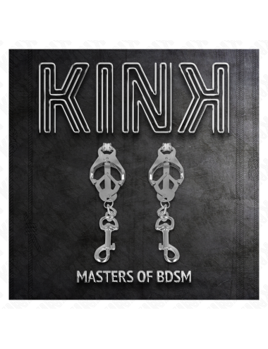 KINK - JAPANESE CLOVER NIPPLE CLAMPS WITH HOOKS SILVER