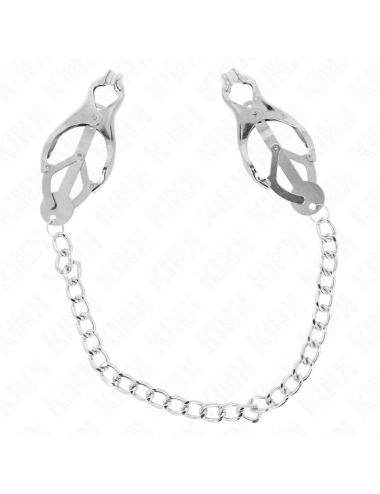 KINK - JAPANESE CLOVER NIPPLE CLAMPS WITH CHAIN SILVER 30 CM