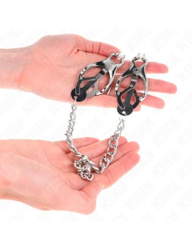 KINK - JAPANESE CLOVER NIPPLE CLAMPS WITH CHAIN SILVER 30 CM