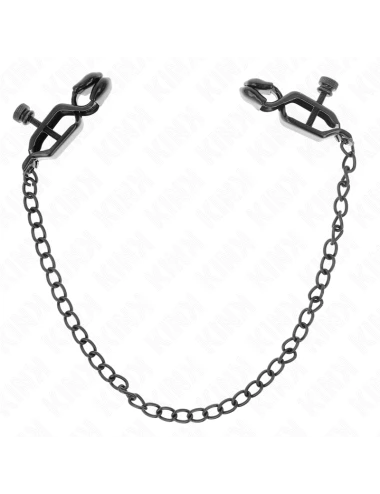 KINK - FLAT CHAIN NIPPLE CLAMPS BLACK 30 CM