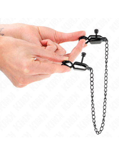 KINK - FLAT CHAIN NIPPLE CLAMPS BLACK 30 CM