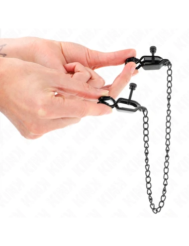 KINK - FLAT CHAIN NIPPLE CLAMPS BLACK 30 CM