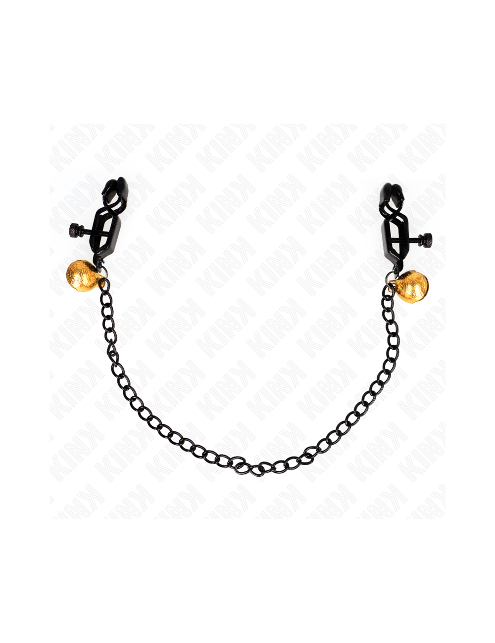 KINK - FLAT CHAIN NIPPLE CLAMPS AND BELL SILVER 30 CM