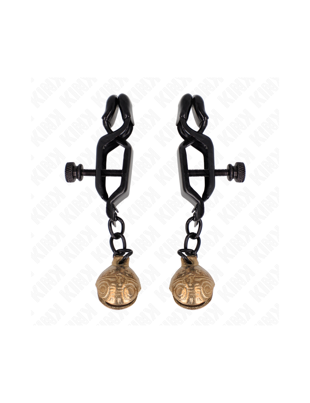 KINK - BELL JAW STYLE NIPPLE CLAMPS BLACK 7 CM