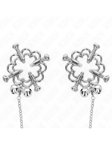 KINK - METAL FLOWER NIPPLE CLAMPS WITH CHAIN