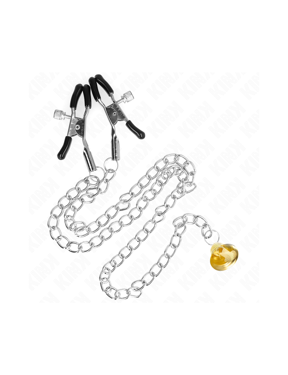 KINK - CHAIN NIPPLE CLAMPS WITH HORN PENDANT 30 CM