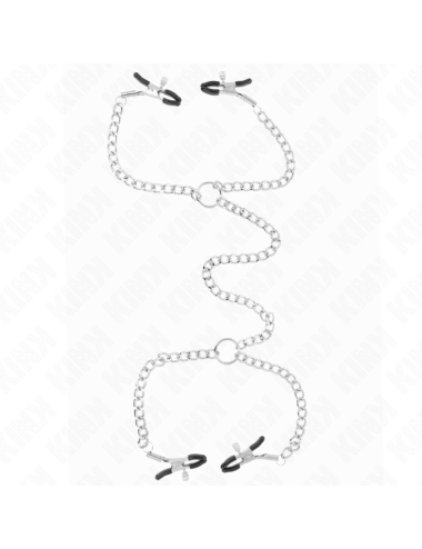 KINK - 4 CHAIN NIPPLE CLAMPS 32 CM WITH LITTLE CHAINS 14 CM
