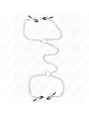 KINK - 4 CHAIN NIPPLE CLAMPS 32 CM WITH LITTLE CHAINS 14 CM