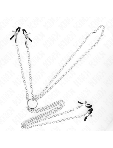 KINK - 4 NIPPLE AND CLIT CLAMPS ADJUSTABLE SILVER