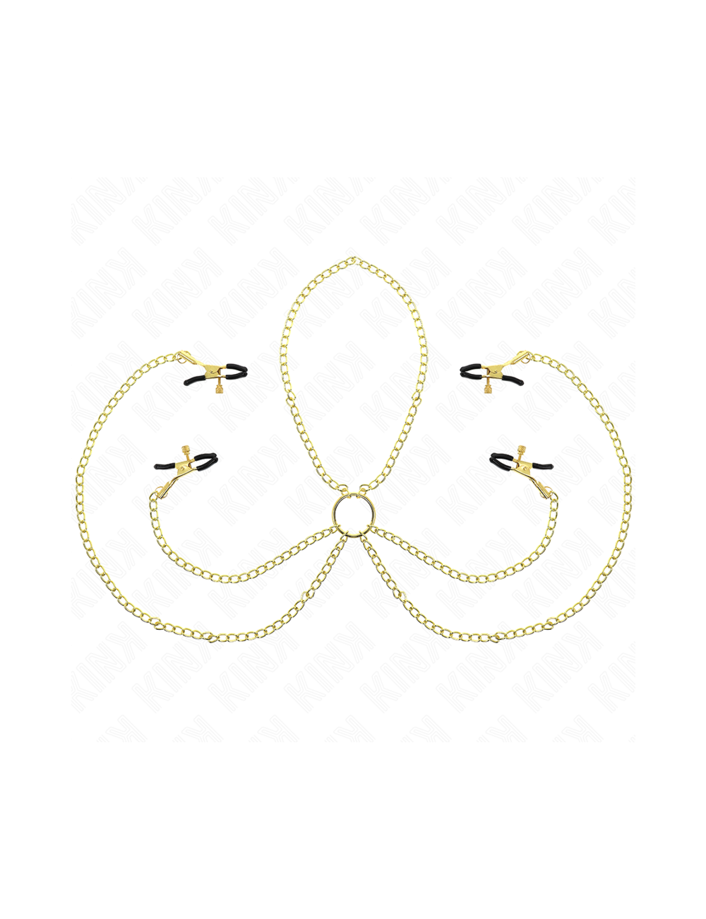 KINK - 4 NIPPLE AND CLIT CLAMPS ADJUSTABLE GOLD