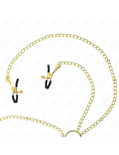 KINK - 4 NIPPLE AND CLIT CLAMPS ADJUSTABLE GOLD