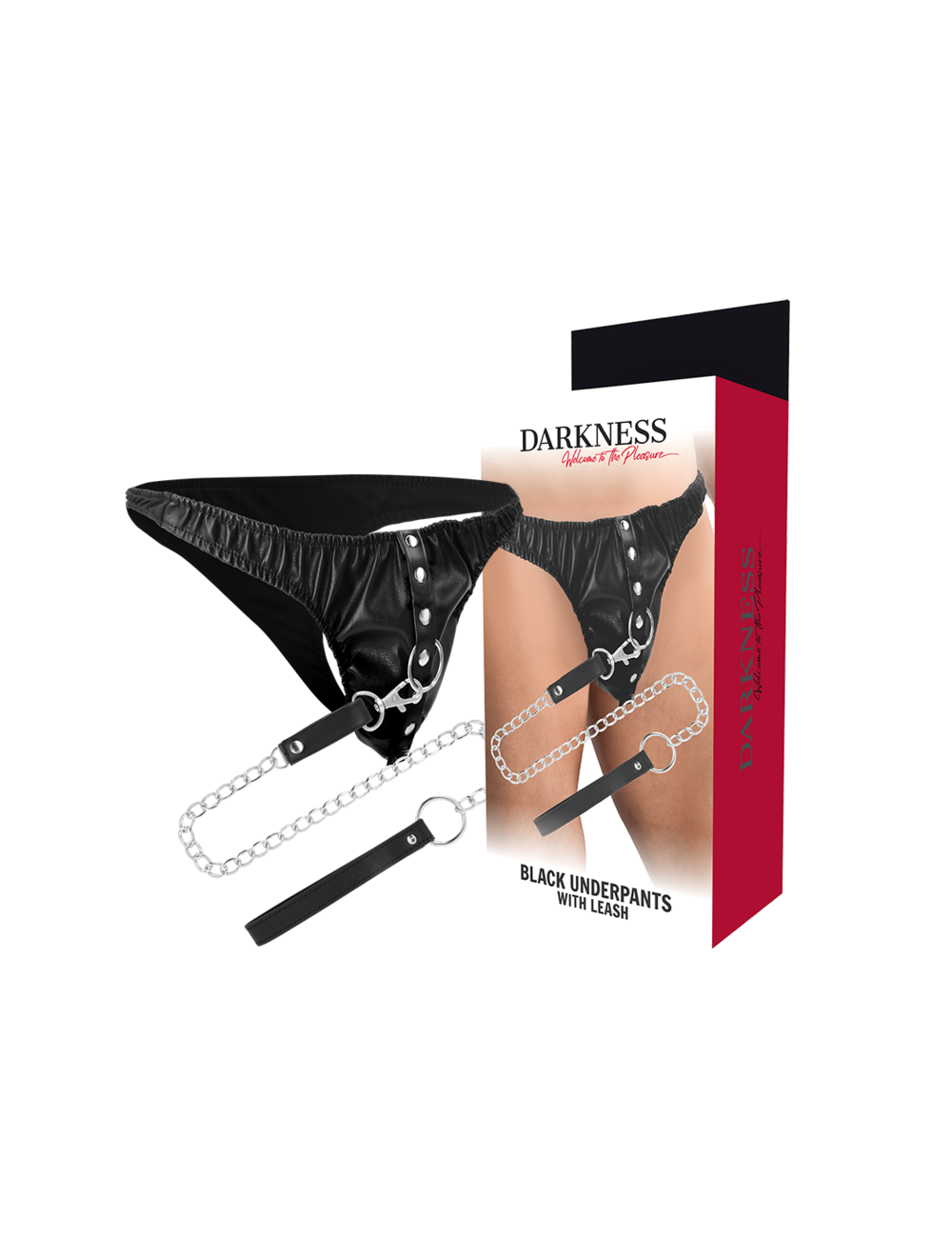 DARKNESS - SUBMISSION THONG WITH METAL CHAIN