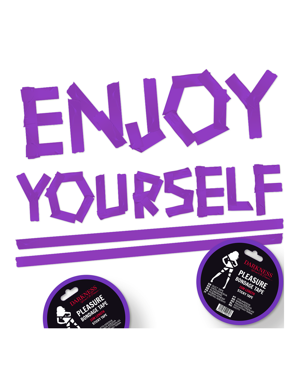 DARKNESS - ADHESIVE LILAC BONDAGE TAPE 15M DARKNESS - ADHESIVE LILAC BONDAGE TAPE 15M