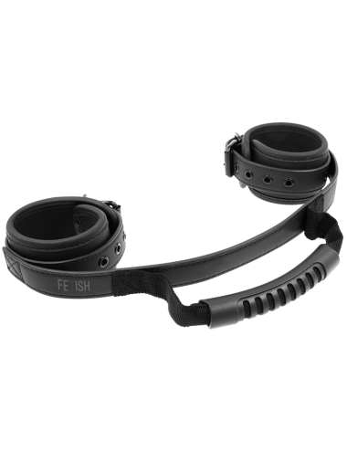 FETISH SUBMISSIVE - NOPRENE LINING HANDCUFFS WITH HANDLE