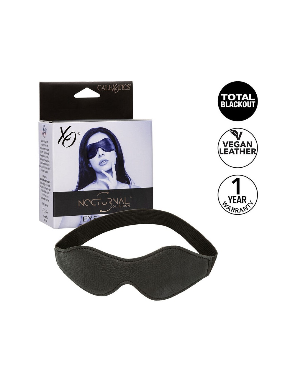 CALEXOTICS - NOCTURNAL EYE MASK PVC LEATHER BLACK