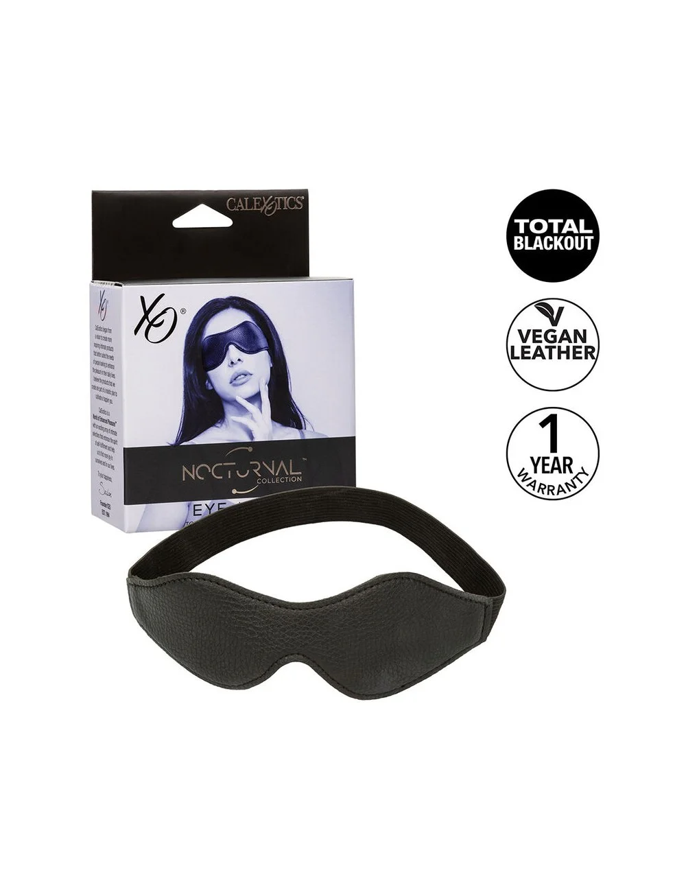 CALEXOTICS - NOCTURNAL EYE MASK PVC LEATHER BLACK CALEXOTICS - NOCTURNAL EYE MASK PVC LEATHER BLACK