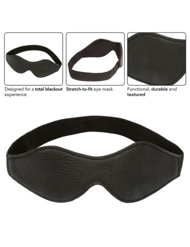 CALEXOTICS - NOCTURNAL EYE MASK PVC LEATHER BLACK