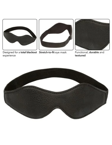 CALEXOTICS - NOCTURNAL EYE MASK PVC LEATHER BLACK