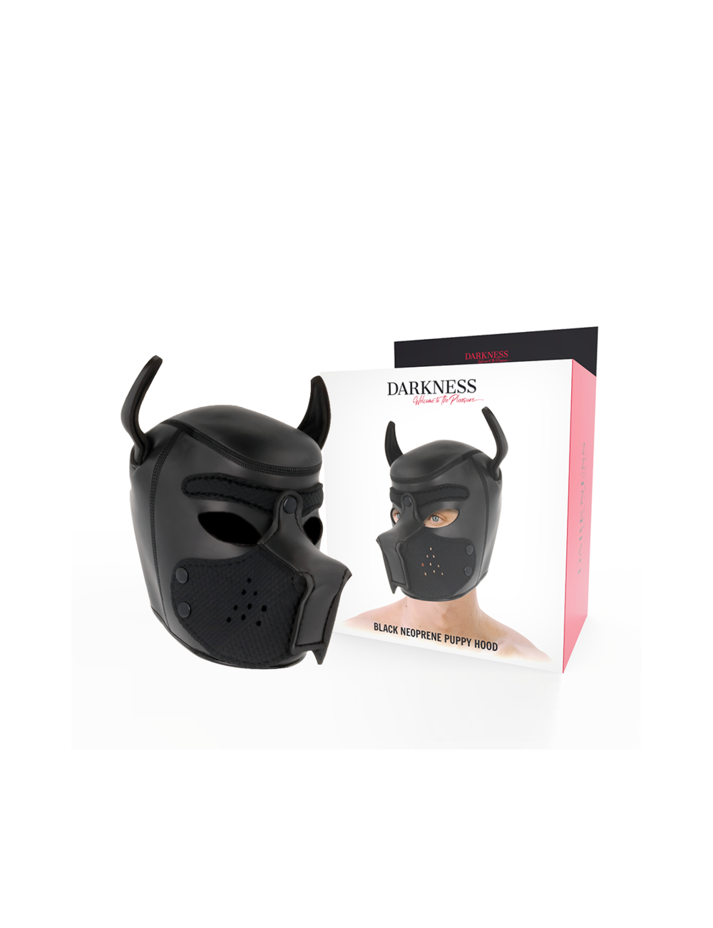 DARKNESS - NEOPRENE DOG MASK WITH REMOVABLE MUZZLE M DARKNESS - NEOPRENE DOG MASK WITH REMOVABLE MUZZLE M