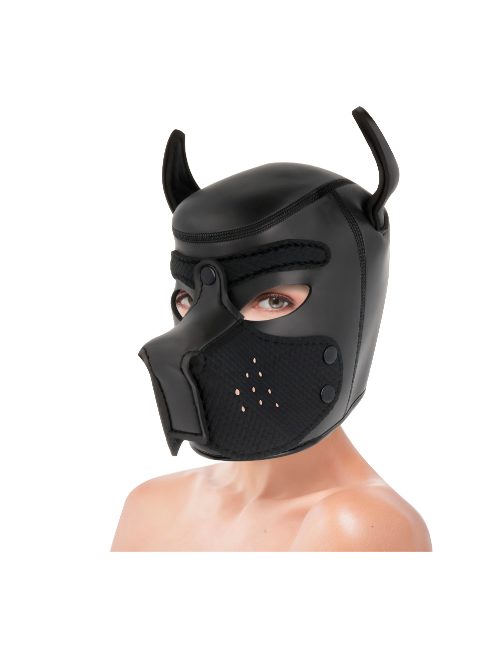 DARKNESS - NEOPRENE DOG MASK WITH REMOVABLE MUZZLE L DARKNESS - NEOPRENE DOG MASK WITH REMOVABLE MUZZLE L