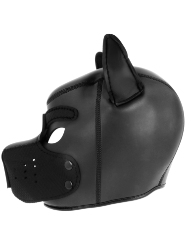 DARKNESS - NEOPRENE DOG MASK WITH REMOVABLE MUZZLE L