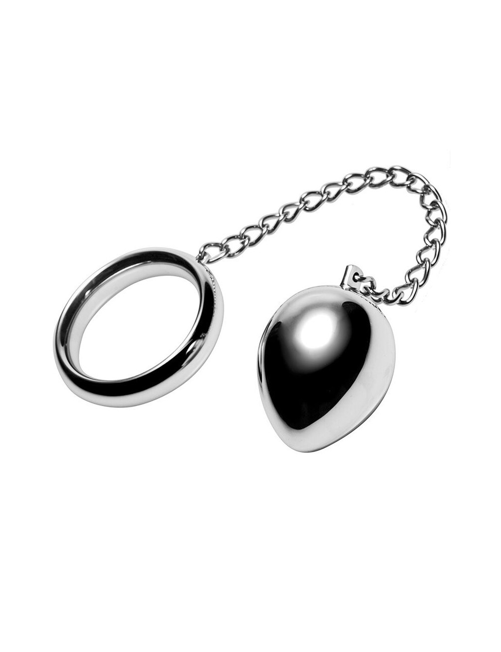 METAL HARD - COCK RING 40MM + CHAIN WITH METAL BALL METAL HARD - COCK RING 40MM + CHAIN WITH METAL BALL