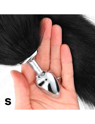 KINK - ANAL PLUG SIZE S 7 X 3 CM WITH SYNTHETIC TAIL 40 CM BLACK