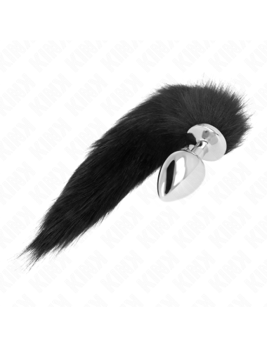 KINK - ANAL PLUG SIZE L 10 X 4 CM WITH SYNTHETIC TAIL 40 CM BLACK