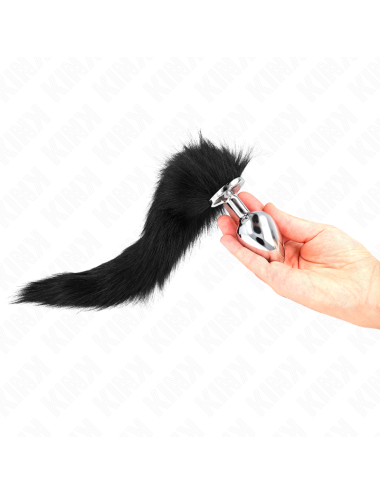 KINK - ANAL PLUG SIZE L 10 X 4 CM WITH SYNTHETIC TAIL 40 CM BLACK