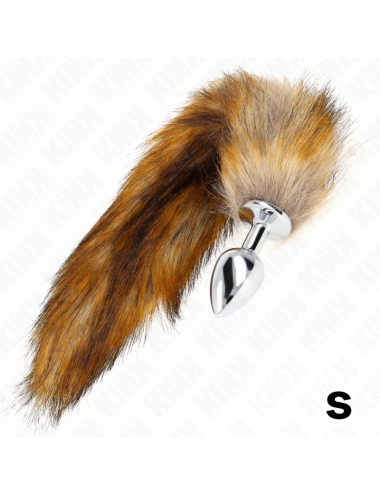 KINK - ANAL PLUG SIZE S 7 X 3 CM WITH SYNTHETIC TAIL 40 CM BROWN