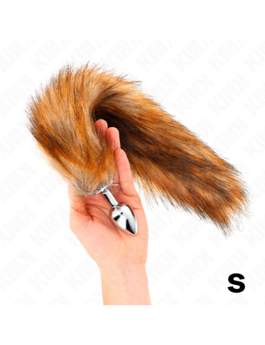 KINK - ANAL PLUG SIZE S 7 X 3 CM WITH SYNTHETIC TAIL 40 CM BROWN