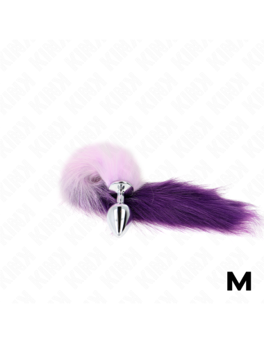 KINK - ANAL PLUG SIZE M 8 X 3.5 CM WITH SYNTHETIC TAIL 40 CM PURPLE