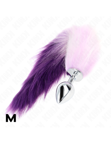KINK - ANAL PLUG SIZE M 8 X 3.5 CM WITH SYNTHETIC TAIL 40 CM PURPLE
