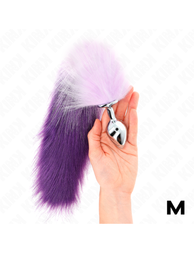 KINK - ANAL PLUG SIZE M 8 X 3.5 CM WITH SYNTHETIC TAIL 40 CM PURPLE