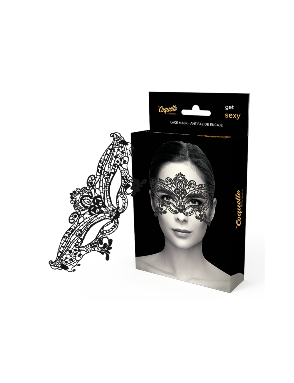 COQUETTE CHIC DESIRE - LACE MASK BLACK